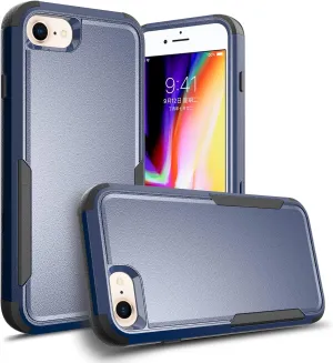 Compatible for Apple iPhone SE 2020 Cases, iPhone 8, iPhone 7 Cases, [ Blue & Black ] Cover with [Shockproof] [Dropproof] Protective Phone Case for iPhone 8/7 -BK&BK