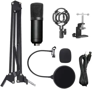 Condenser Microphone Computer USB Port Studio Microphone for pc Sound Card Professional Karaoke Microphones DJ Live Recording