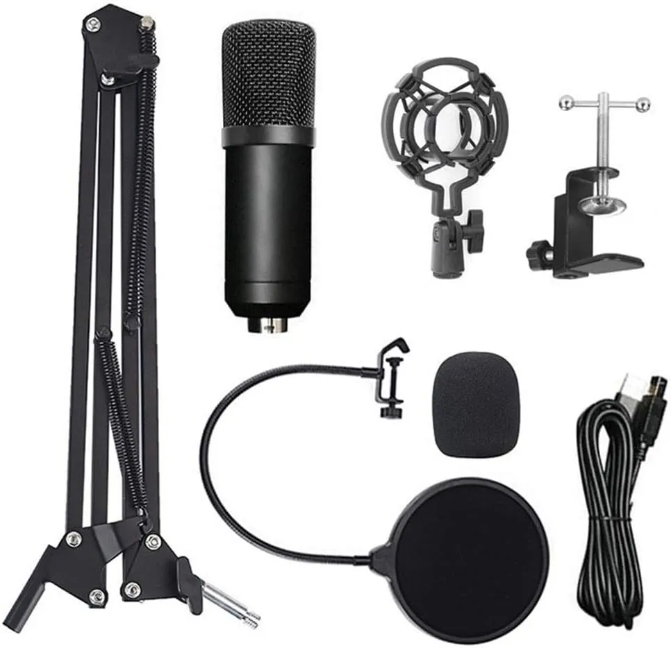 Condenser Microphone Computer USB Port Studio Microphone for pc Sound Card Professional Karaoke Microphones DJ Live Recording