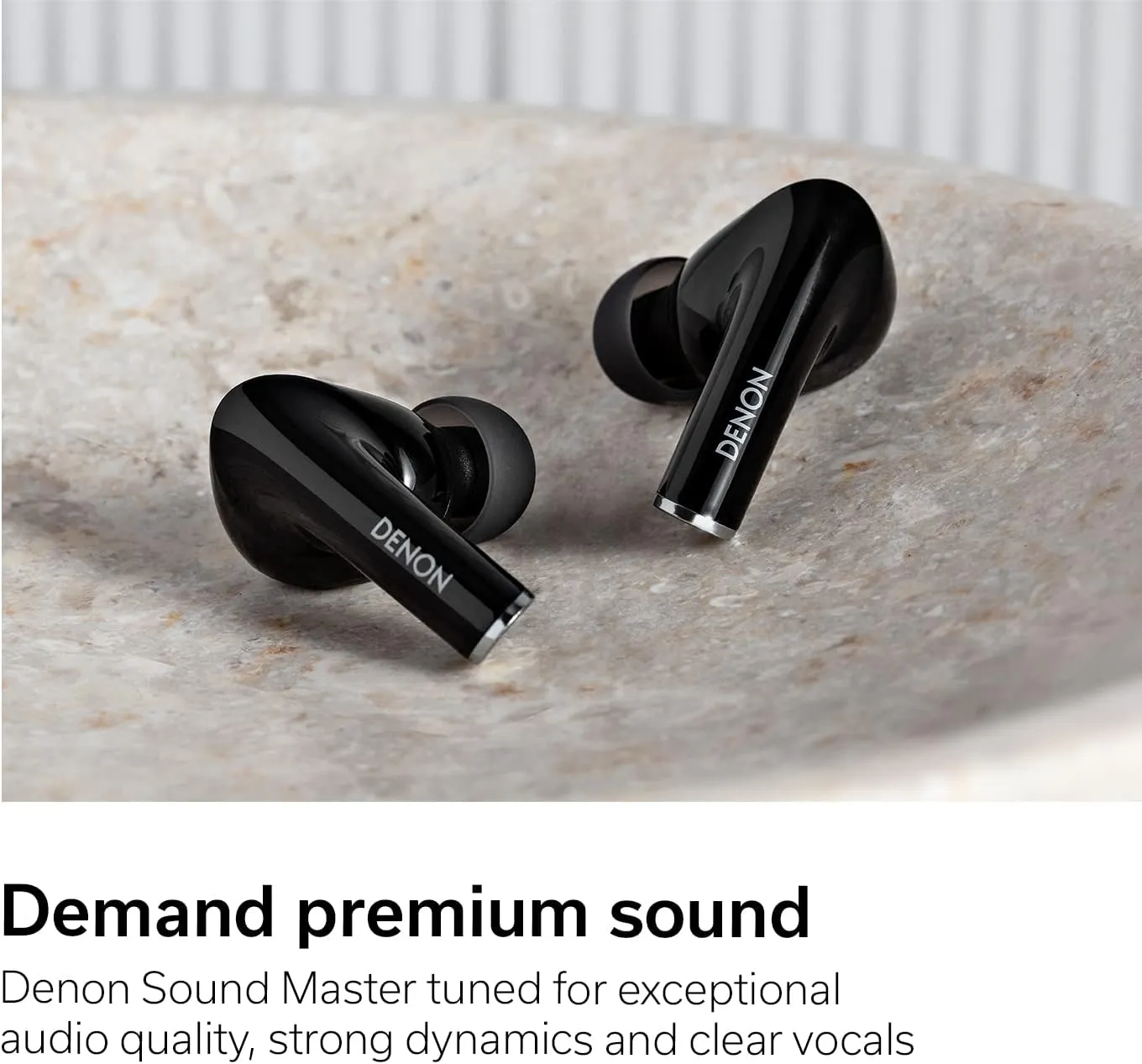 Denon AH-C830NCW Active Noise Cancelling Earbuds, 24-Hr Battery Life, in-Ear Wireless Earphones with (3) Mics, IPX4 Rated Water Resistance, Includes (3) Silicone Ear Tips & USB-C Cable, White
