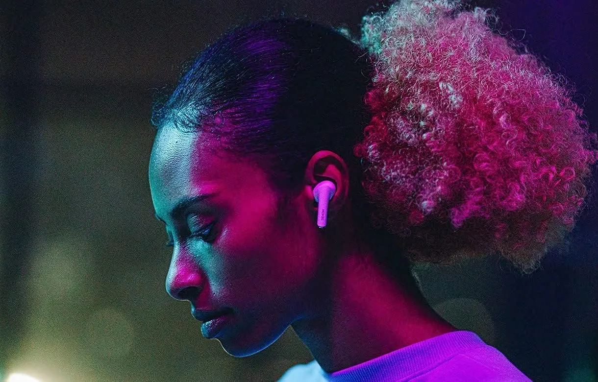 Denon AH-C830NCW Active Noise Cancelling Earbuds, 24-Hr Battery Life, in-Ear Wireless Earphones with (3) Mics, IPX4 Rated Water Resistance, Includes (3) Silicone Ear Tips & USB-C Cable, White