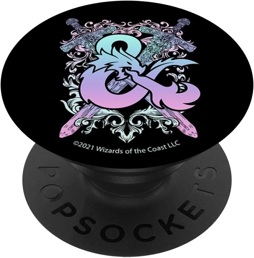 Dungeons & Dragons Pastel Gradient Ampersand Logo PopSockets Standard PopGrip