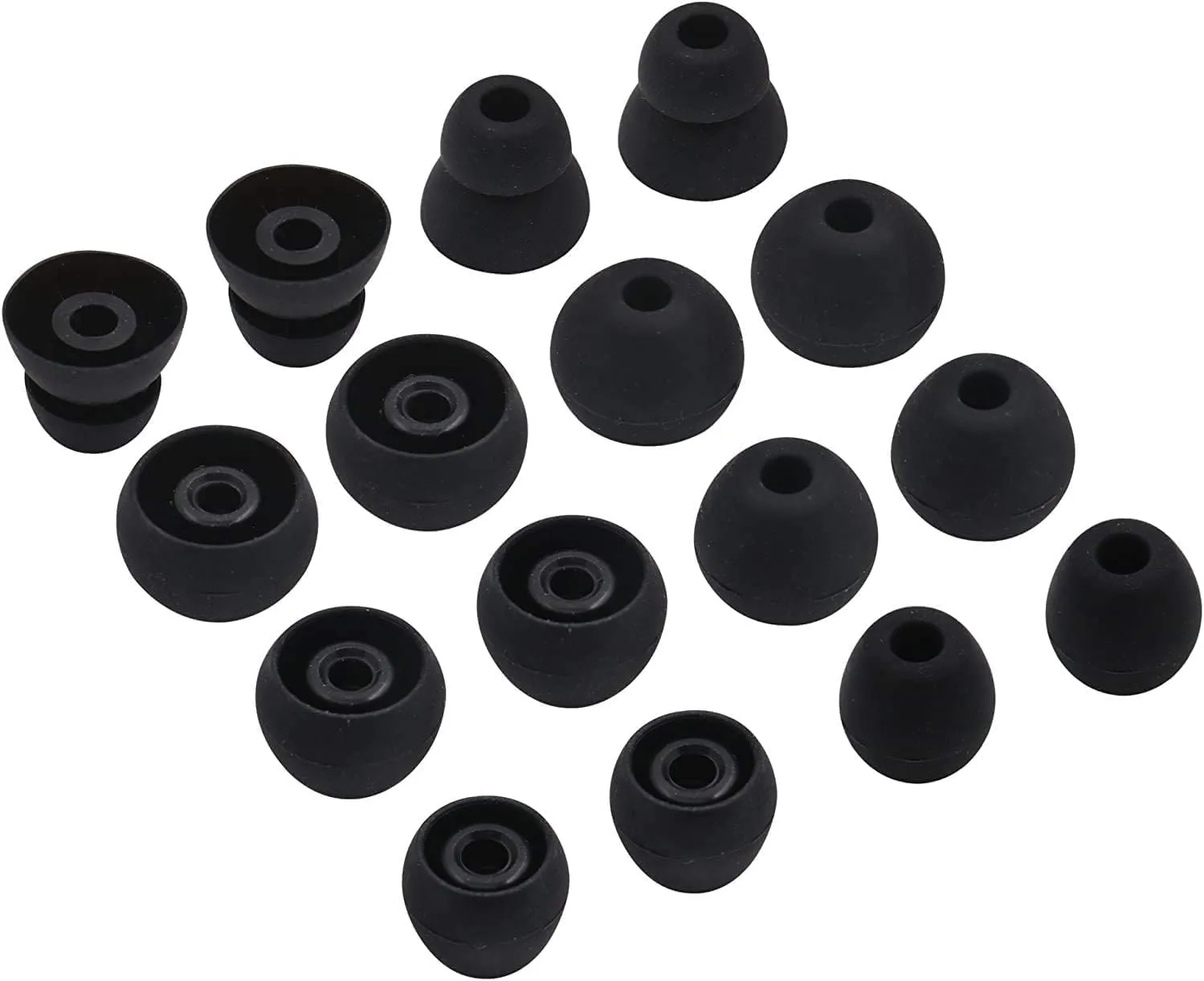 Ear Tips Compatible with Beats Flex & Powerbeats Pro & BeatsX, S/M/L/D Sizes 12 Pairs Soft Silicone Ear Tips Eartips Earbuds Tips Compatible with Beats Flex & BeatsX & Powerbeats Pro, 24 Black