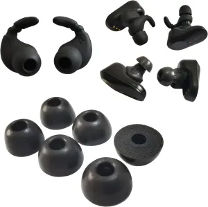 Ear Tips for Sony WF-1000XM4/WF-1000XM5 Ear Hook Replacement Memory Foam Earbuds Tips for Sony WF-1000XM4 WF-1000XM3 WF-XB700 WF-SP800N WF WI XBA Etc. Black 3 Pairs LMS