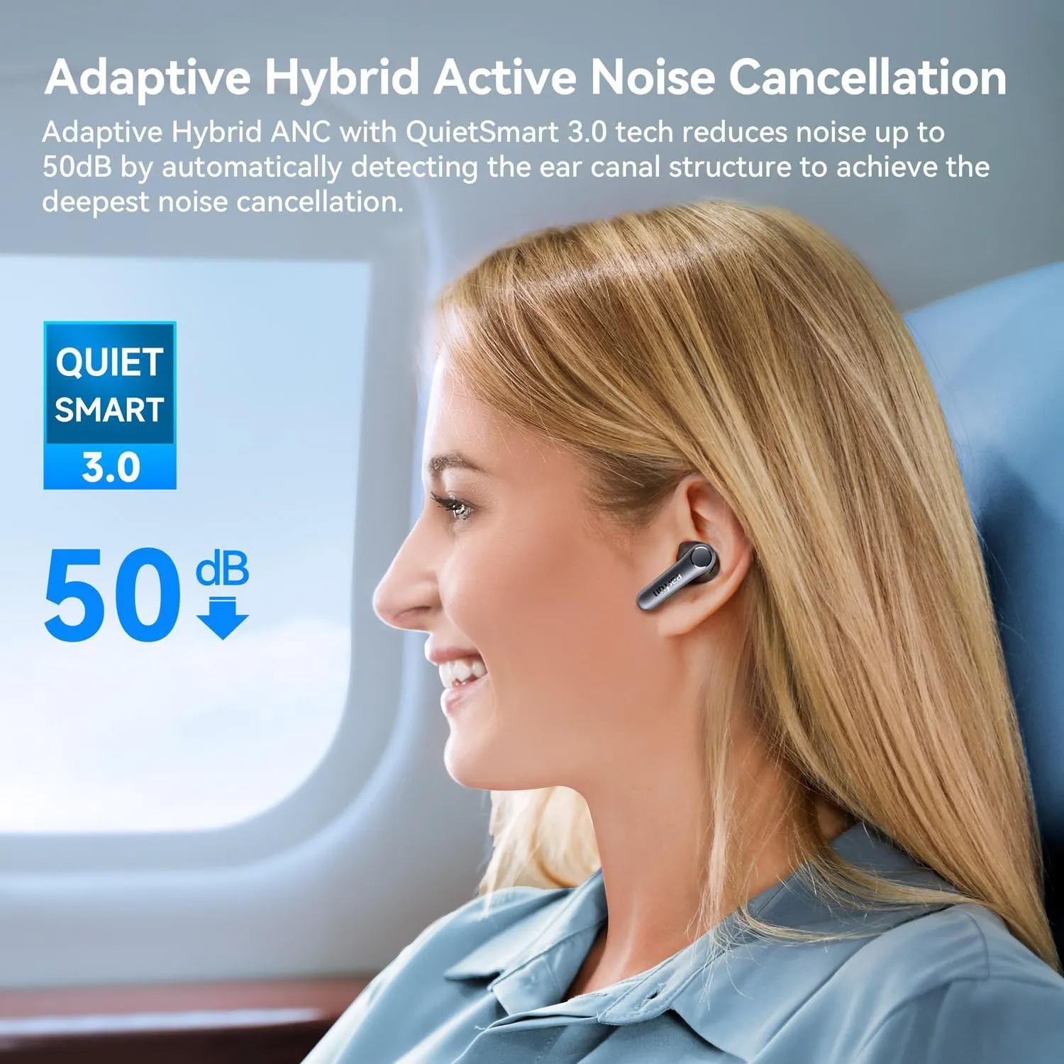 EarFun Air Pro 4 Adaptive Hybrid Noise Canceling Wireless Earbuds, Qualcomm Snapdragon Sound, aptX Lossless, 6 Mics AI CVC 8.0 Call, LDAC Hi-Res Audio, 52H Playtime, Bluetooth 5.4, in-Ear Detection