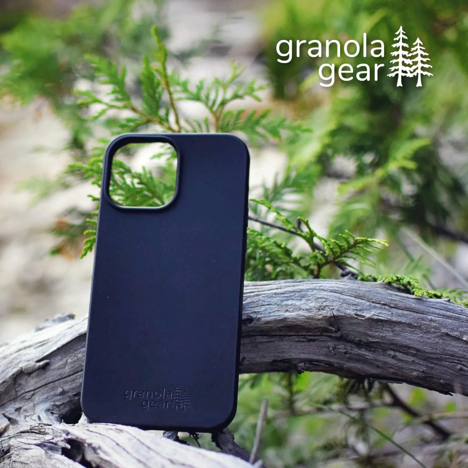 Eco by GranolaGear - Eco-Friendly Phone Case for iPhone 12 or 12 Pro - Biodegradable, Compostable, Plastic-Free, Made from Plants - Black Stone