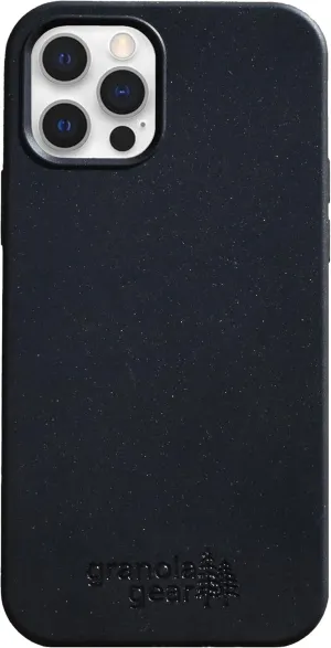 Eco by GranolaGear - Eco-Friendly Phone Case for iPhone 12 or 12 Pro - Biodegradable, Compostable, Plastic-Free, Made from Plants - Black Stone