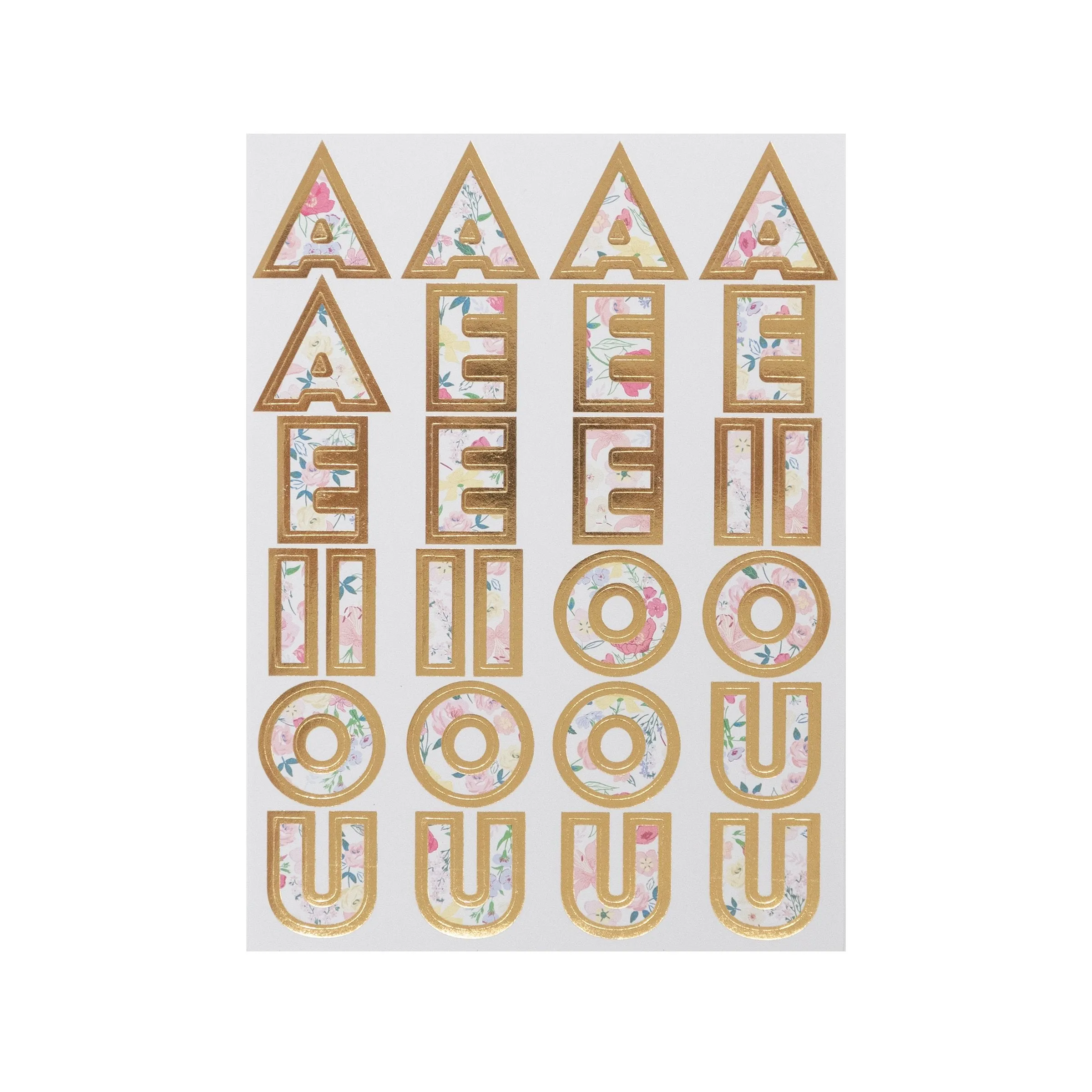 English Garden Alphabet Sticker Sheets (x 10 sheets)