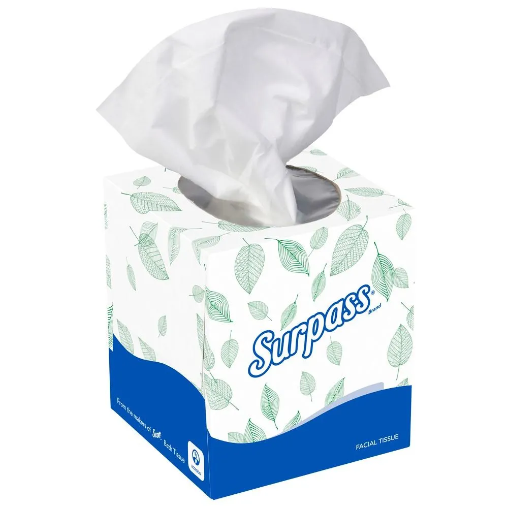Facial Tissues - Surpass® Facial Tissue 2 Ply - Upright Box (Case of 36 Boxes), 21320