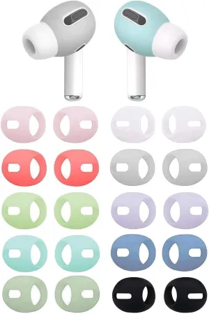 Fit in Case Eartips Covers Compatible with AirPods Pro, 10 Pairs Soft Silicon Earbuds Skins, 10 Colors
