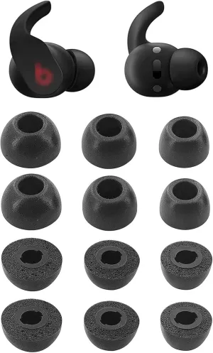 Foam Eartips Compatible with Beats Fit Pro Earbuds & Studio Buds, S/M/L Sizes 6 Pairs Soft Memory Foam Replacement Tips Earbuds Eartips Compatible with Beats Studio Buds & Fit Pro, Black 12