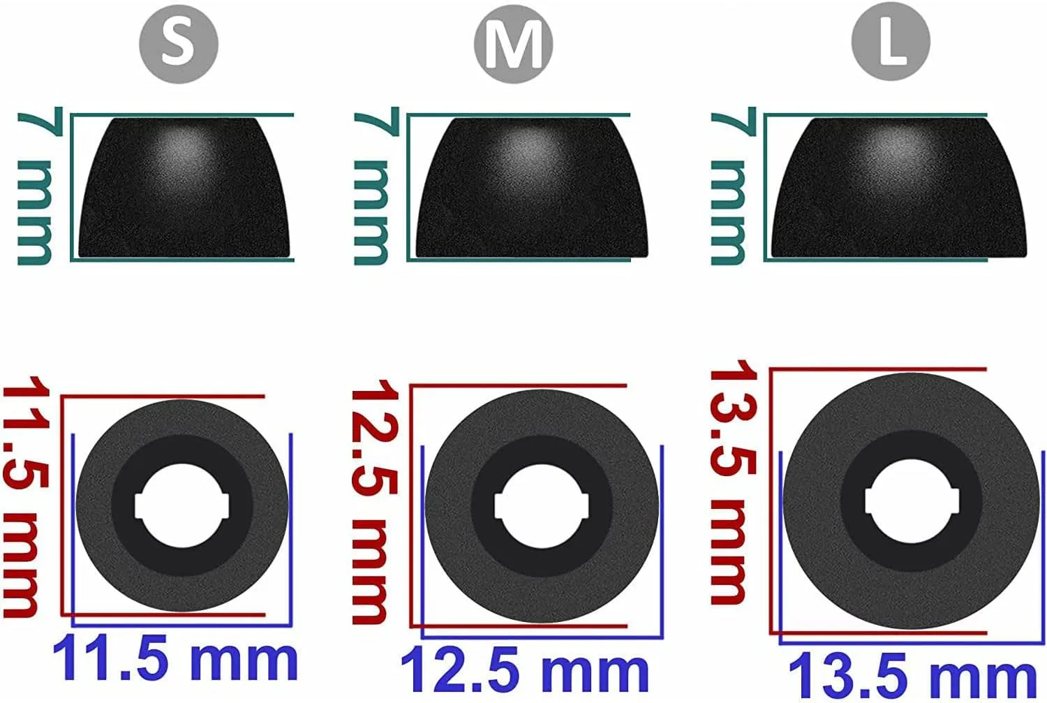 Foam Eartips Compatible with Beats Fit Pro Earbuds & Studio Buds, S/M/L Sizes 6 Pairs Soft Memory Foam Replacement Tips Earbuds Eartips Compatible with Beats Studio Buds & Fit Pro, Black 12