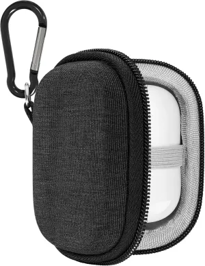 Geekria Shield Earbuds Case Compatible with Audio-Technica, Skullcandy, Marshall, Google True Wireless Earbud, Replacement Hard Shell Travel Carrying Bag with Carabiner Clip (Grey)