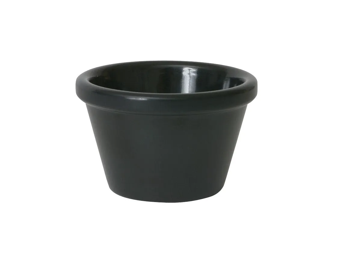 Genware S275-03 Ramekin 1.5oz Smooth Black - Pack of 24