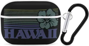 Hawaii Funny Compatible with Airpod Pro Case Cute Protective Hard Cover with Keychain White-Style
