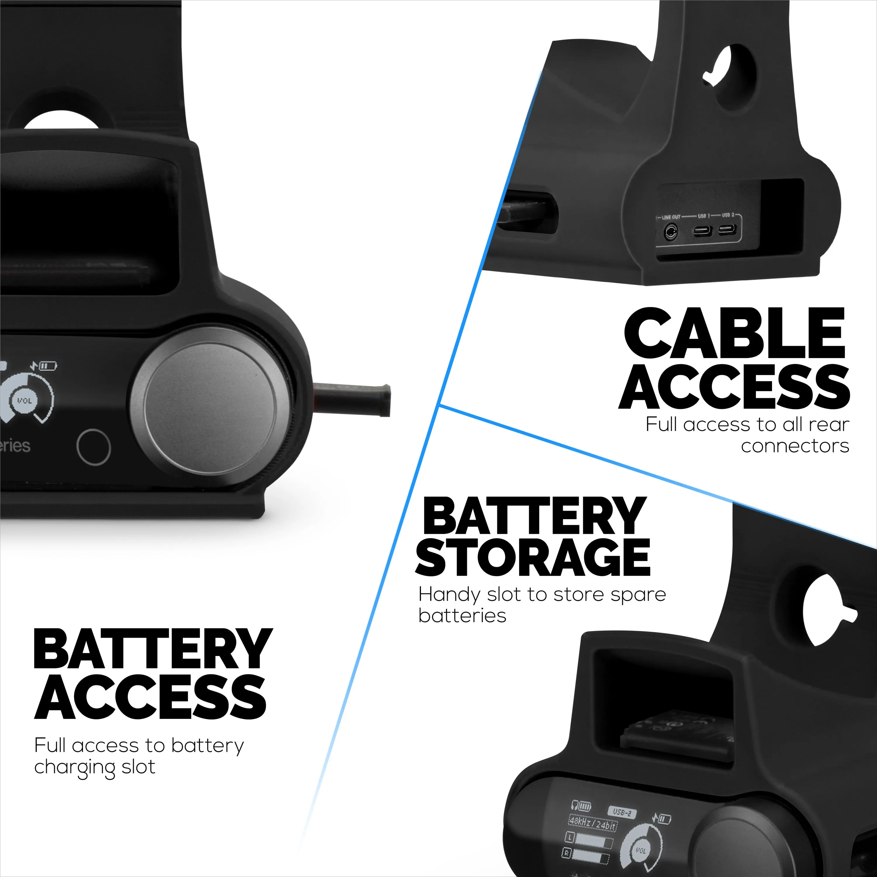 Headphone & Game Controller Stand Designed for Steelseries Arctis Nova Pro Wireless Headsets with Dock for the Wireless Base Station