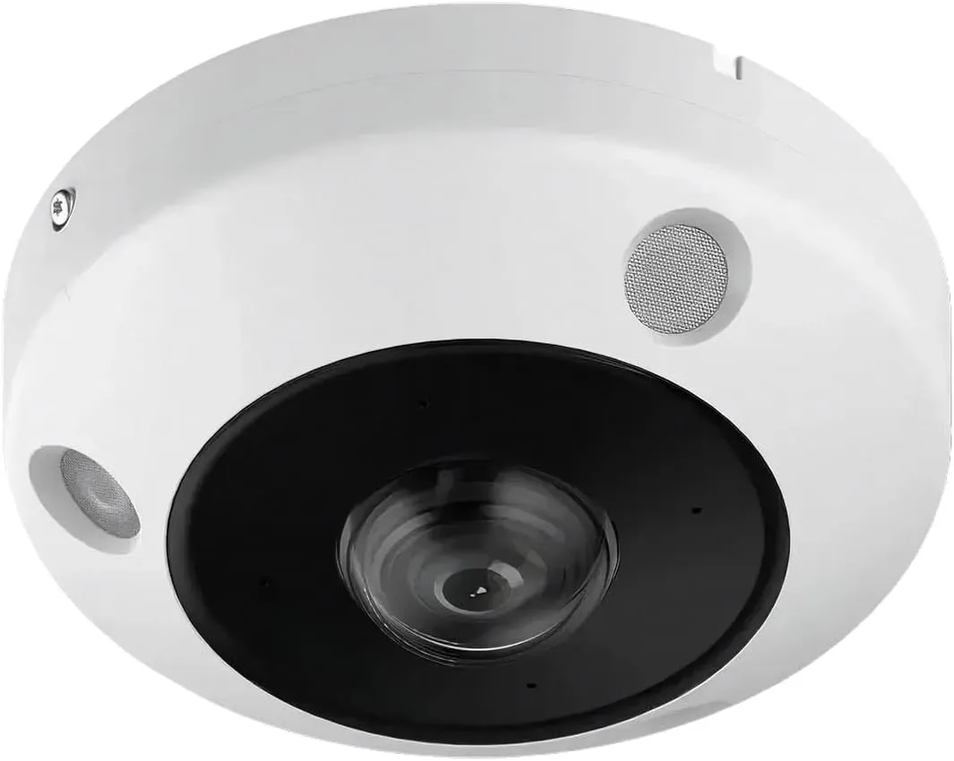 Hik 12MP DeepinView Fisheye PoE IP Camera, 360 Panoramic Indoor Camera, Heat Map, People Counting, Human/Vehicle Detection, Built-in Mic and Speaker, IP67, Compatible with Hik-Connect 2CD63C5G1-IVS