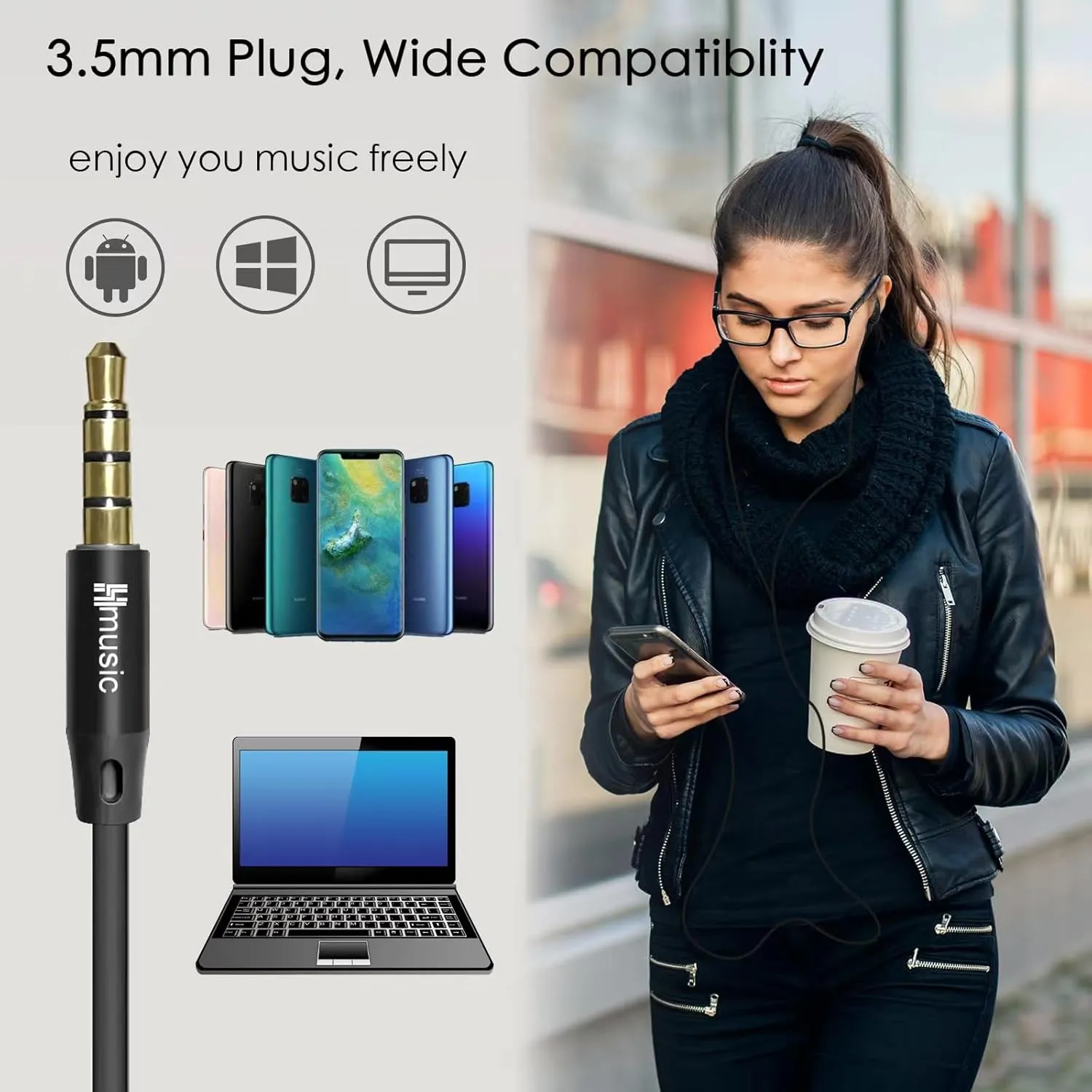 Hmusic Sleep Earphones, Noise Isolation 3.5mm Sleep Headphones Wired, Lightweight Soft Silicone Earbuds with Mic for Insomnia, Side Sleeper, Snoring, Air Travel, Yoga, Relaxation, Meditation (Black)
