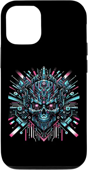 iPhone 13 Cyberpunk Robotic Skull Cyborg Streetwear Heavy Metal Band Case