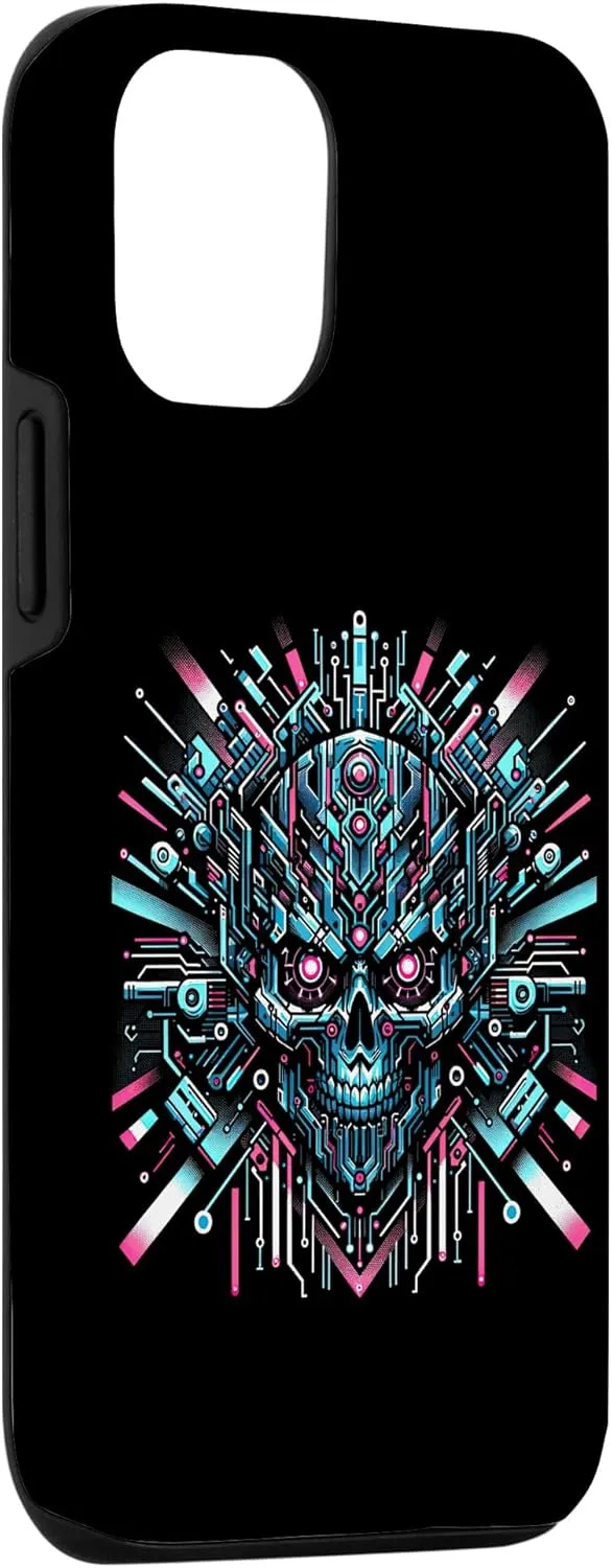 iPhone 13 Cyberpunk Robotic Skull Cyborg Streetwear Heavy Metal Band Case