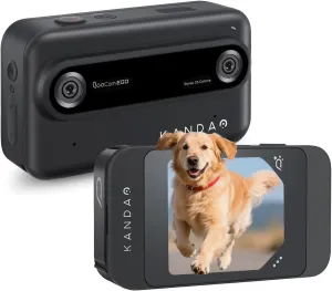 KanDao QooCam Ego, 24MP/8K Photos/4K 60FPS Videos 3D Stereoscopic Camera, Content Creator for VR Headsets AR Glasses, Black Camera Only