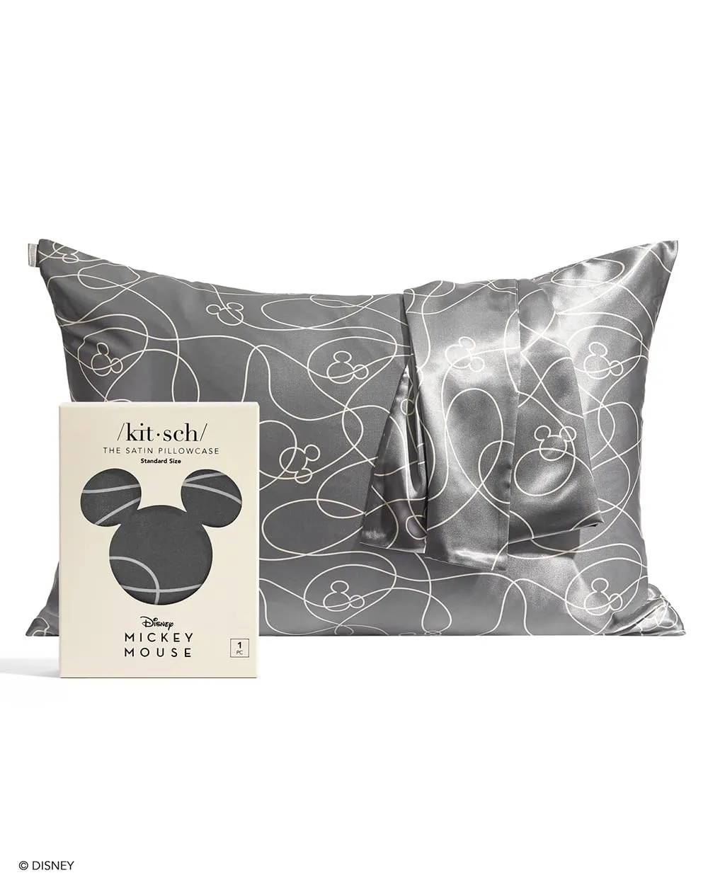 Kitsch Satin Pillowcase with Zipper for Hair & Skin, Softer Than Silk Pillow Cases Queen, Smooth Pillow Covers, Machine Washable, Wrinkle-Free, Cooling Satin Pillow Cases Standard Size 19"x26", Ivory