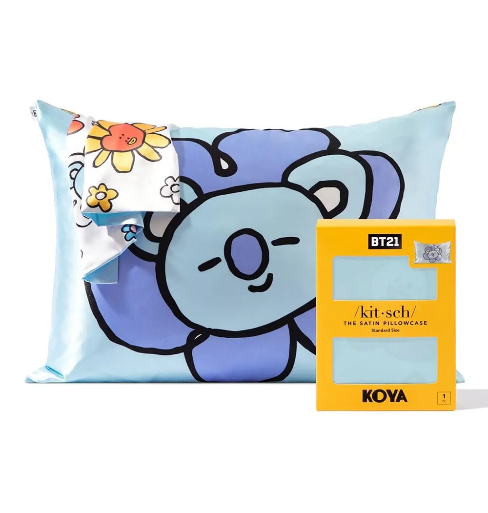 Kitsch Satin Pillowcase with Zipper for Hair & Skin, Softer Than Silk Pillow Cases Queen, Smooth Pillow Covers, Machine Washable, Wrinkle-Free, Cooling Satin Pillow Cases Standard Size 19"x26", Ivory