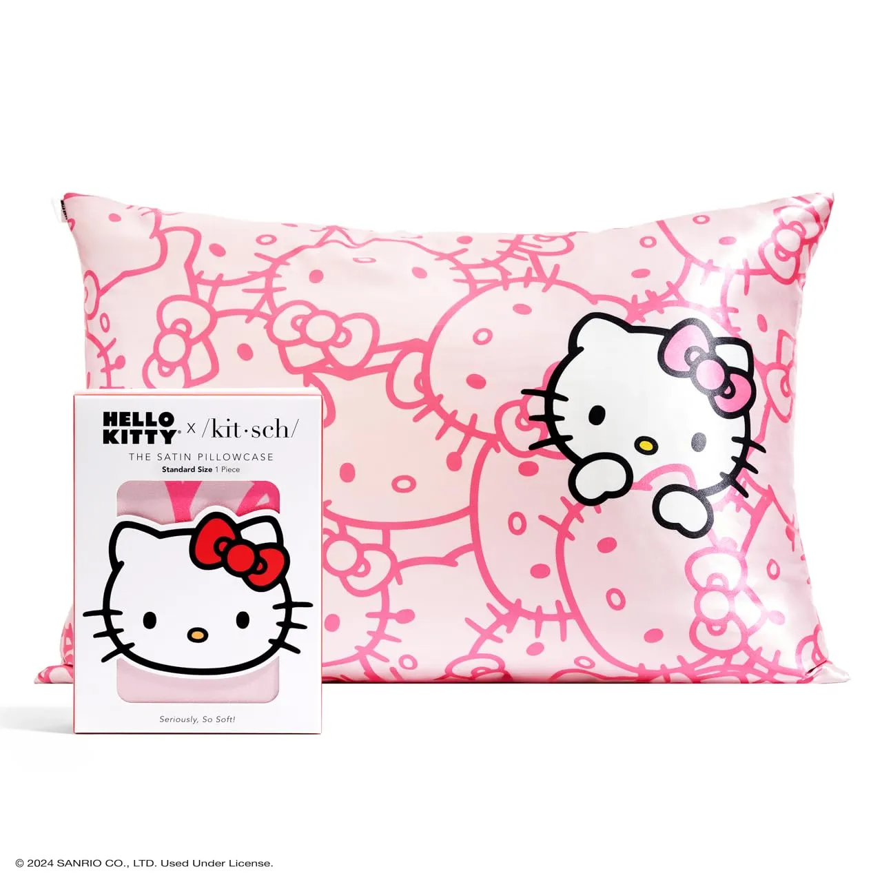 Kitsch Satin Pillowcase with Zipper for Hair & Skin, Softer Than Silk Pillow Cases Queen, Smooth Pillow Covers, Machine Washable, Wrinkle-Free, Cooling Satin Pillow Cases Standard Size 19"x26", Ivory