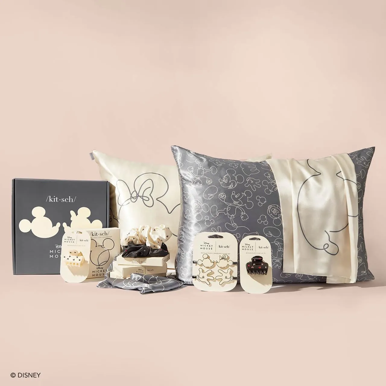 Kitsch Satin Pillowcase with Zipper for Hair & Skin, Softer Than Silk Pillow Cases Queen, Smooth Pillow Covers, Machine Washable, Wrinkle-Free, Cooling Satin Pillow Cases Standard Size 19"x26", Ivory