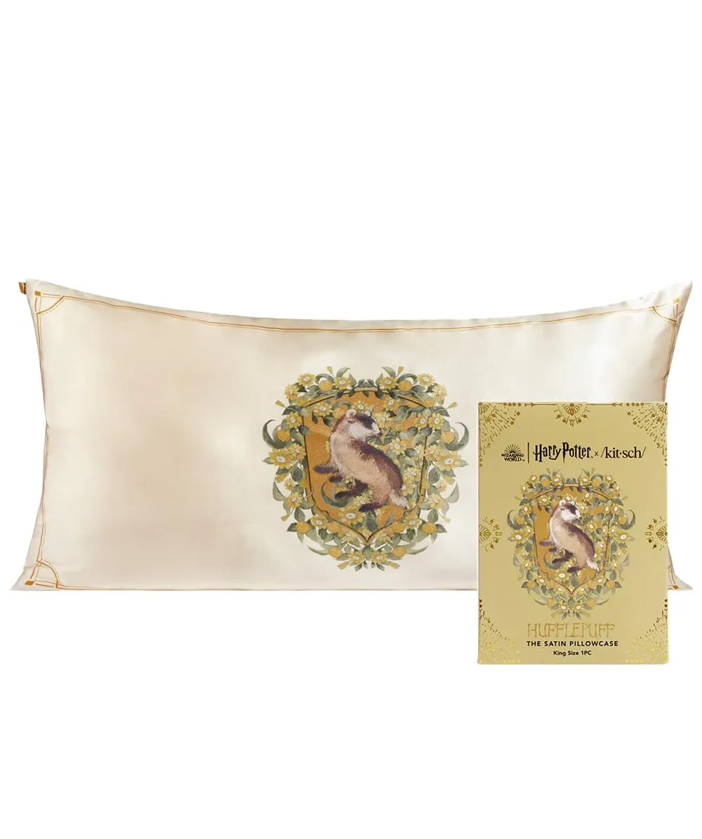 Kitsch Satin Pillowcase with Zipper for Hair & Skin, Softer Than Silk Pillow Cases Queen, Smooth Pillow Covers, Machine Washable, Wrinkle-Free, Cooling Satin Pillow Cases Standard Size 19"x26", Ivory