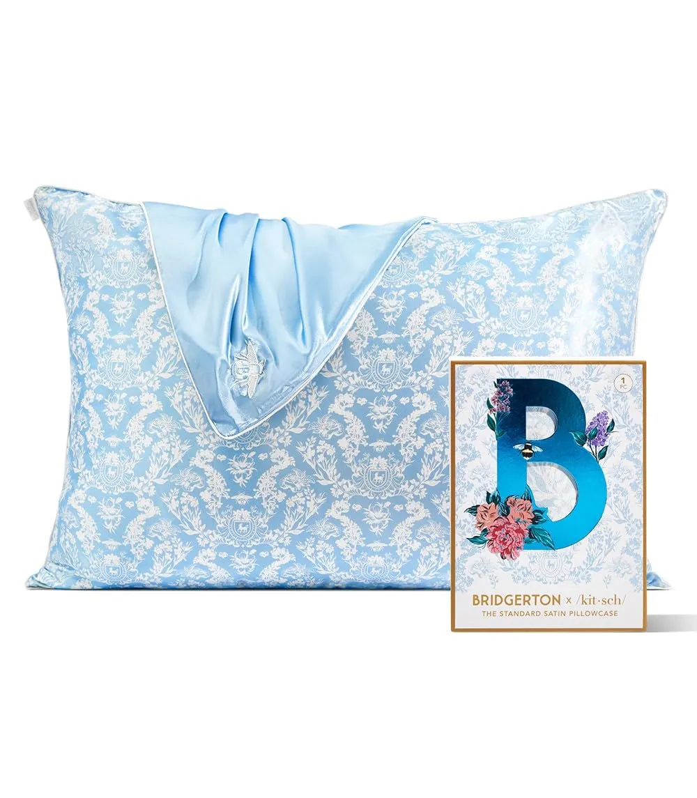 Kitsch Satin Pillowcase with Zipper for Hair & Skin, Softer Than Silk Pillow Cases Queen, Smooth Pillow Covers, Machine Washable, Wrinkle-Free, Cooling Satin Pillow Cases Standard Size 19"x26", Ivory