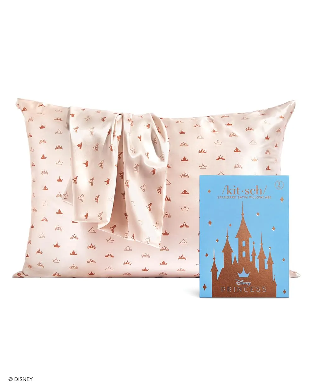Kitsch Satin Pillowcase with Zipper for Hair & Skin, Softer Than Silk Pillow Cases Queen, Smooth Pillow Covers, Machine Washable, Wrinkle-Free, Cooling Satin Pillow Cases Standard Size 19"x26", Ivory