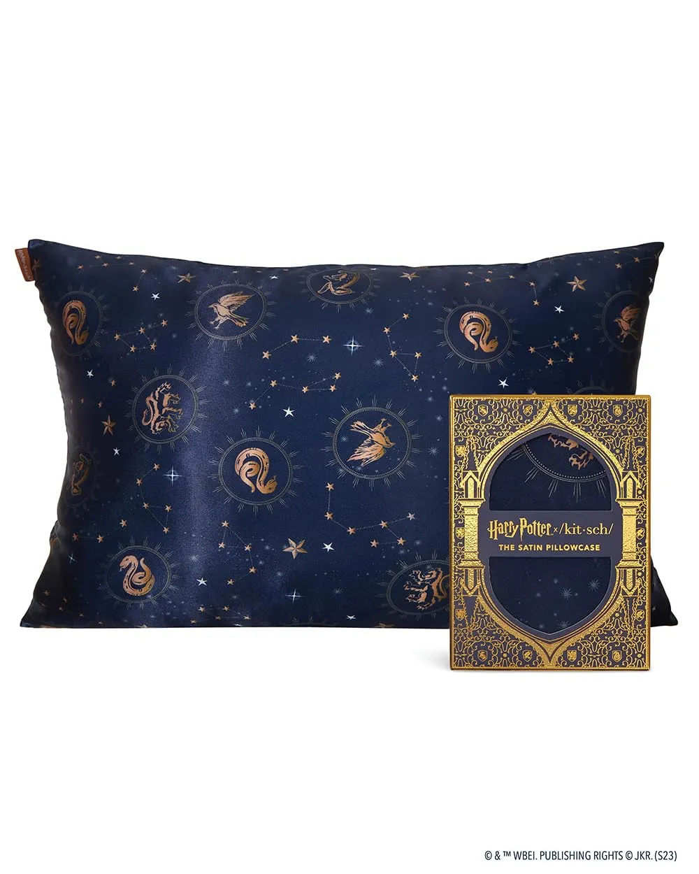 Kitsch Satin Pillowcase with Zipper for Hair & Skin, Softer Than Silk Pillow Cases Queen, Smooth Pillow Covers, Machine Washable, Wrinkle-Free, Cooling Satin Pillow Cases Standard Size 19"x26", Ivory