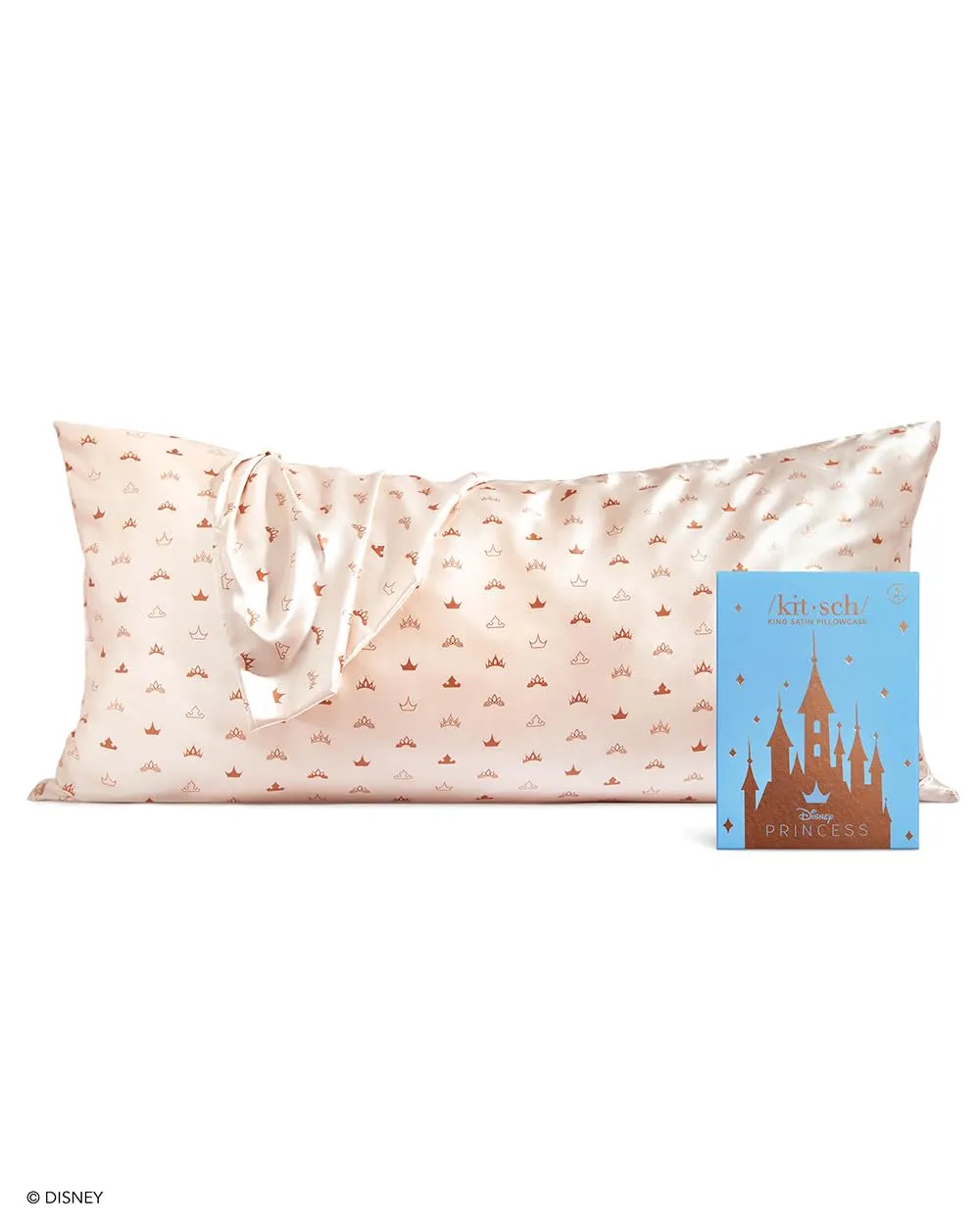 Kitsch Satin Pillowcase with Zipper for Hair & Skin, Softer Than Silk Pillow Cases Queen, Smooth Pillow Covers, Machine Washable, Wrinkle-Free, Cooling Satin Pillow Cases Standard Size 19"x26", Ivory