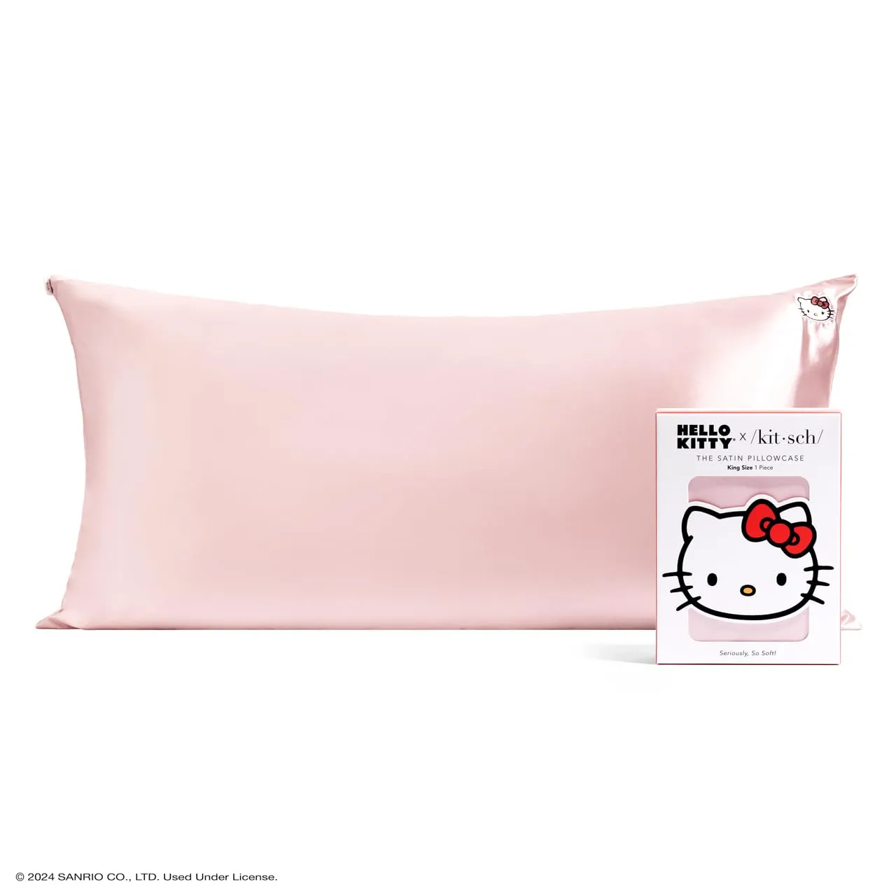 Kitsch Satin Pillowcase with Zipper for Hair & Skin, Softer Than Silk Pillow Cases Queen, Smooth Pillow Covers, Machine Washable, Wrinkle-Free, Cooling Satin Pillow Cases Standard Size 19"x26", Ivory