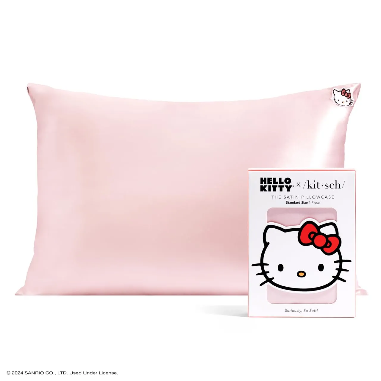 Kitsch Satin Pillowcase with Zipper for Hair & Skin, Softer Than Silk Pillow Cases Queen, Smooth Pillow Covers, Machine Washable, Wrinkle-Free, Cooling Satin Pillow Cases Standard Size 19"x26", Ivory