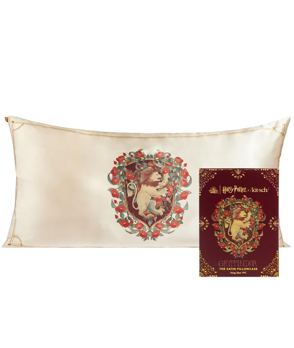 Kitsch Satin Pillowcase with Zipper for Hair & Skin, Softer Than Silk Pillow Cases Queen, Smooth Pillow Covers, Machine Washable, Wrinkle-Free, Cooling Satin Pillow Cases Standard Size 19"x26", Ivory