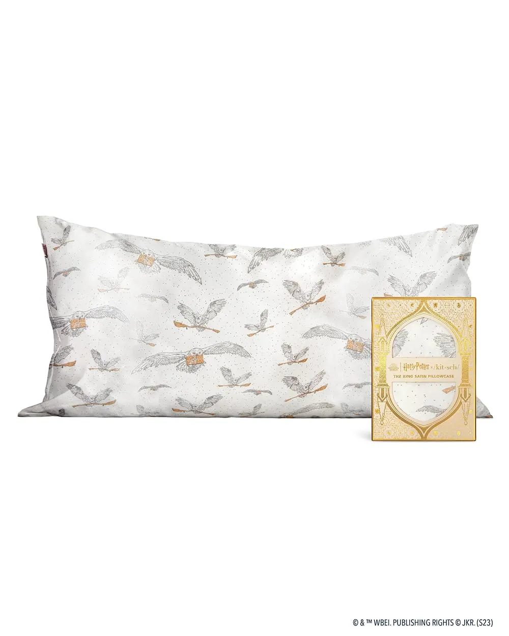 Kitsch Satin Pillowcase with Zipper for Hair & Skin, Softer Than Silk Pillow Cases Queen, Smooth Pillow Covers, Machine Washable, Wrinkle-Free, Cooling Satin Pillow Cases Standard Size 19"x26", Ivory