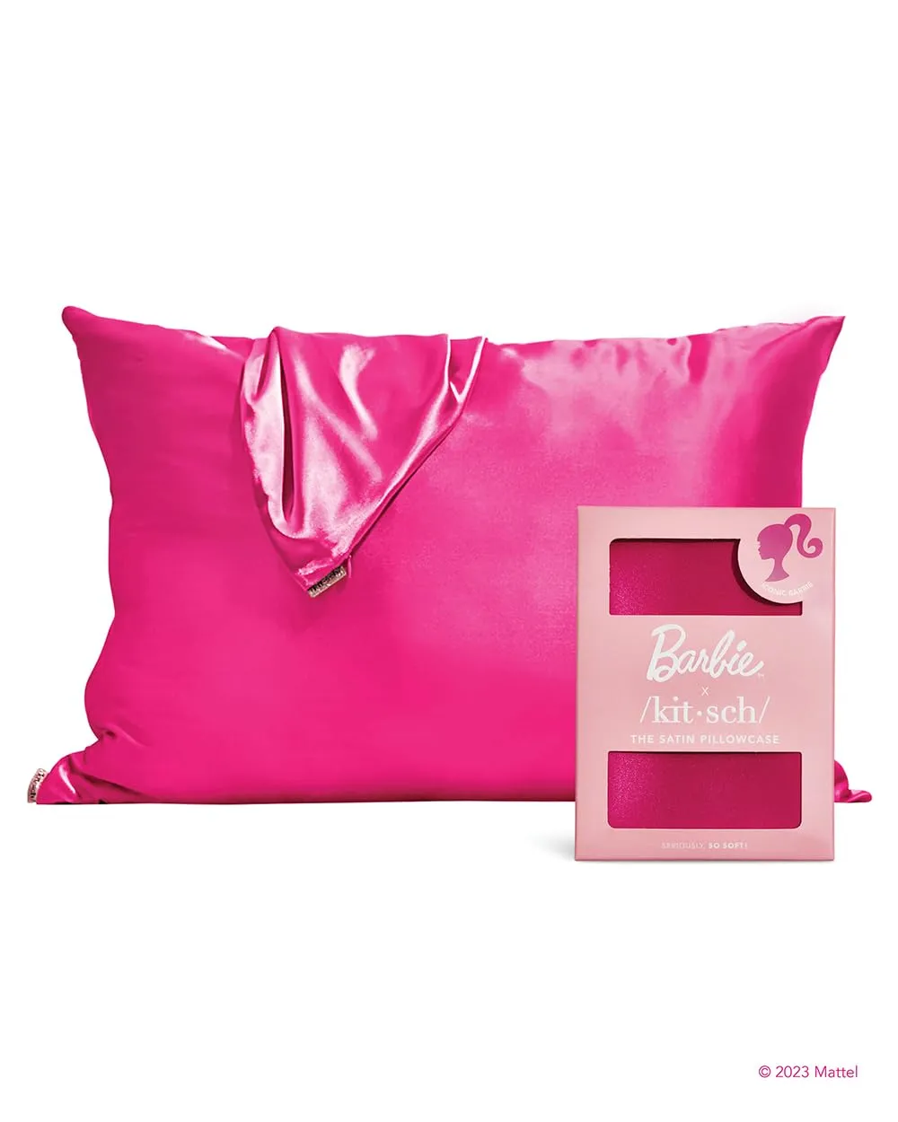 Kitsch Satin Pillowcase with Zipper for Hair & Skin, Softer Than Silk Pillow Cases Queen, Smooth Pillow Covers, Machine Washable, Wrinkle-Free, Cooling Satin Pillow Cases Standard Size 19"x26", Ivory