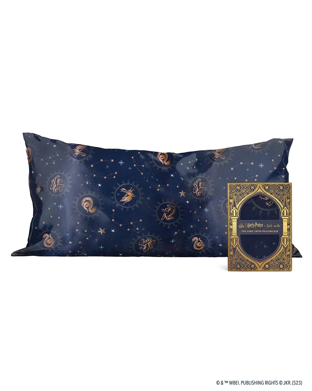 Kitsch Satin Pillowcase with Zipper for Hair & Skin, Softer Than Silk Pillow Cases Queen, Smooth Pillow Covers, Machine Washable, Wrinkle-Free, Cooling Satin Pillow Cases Standard Size 19"x26", Ivory