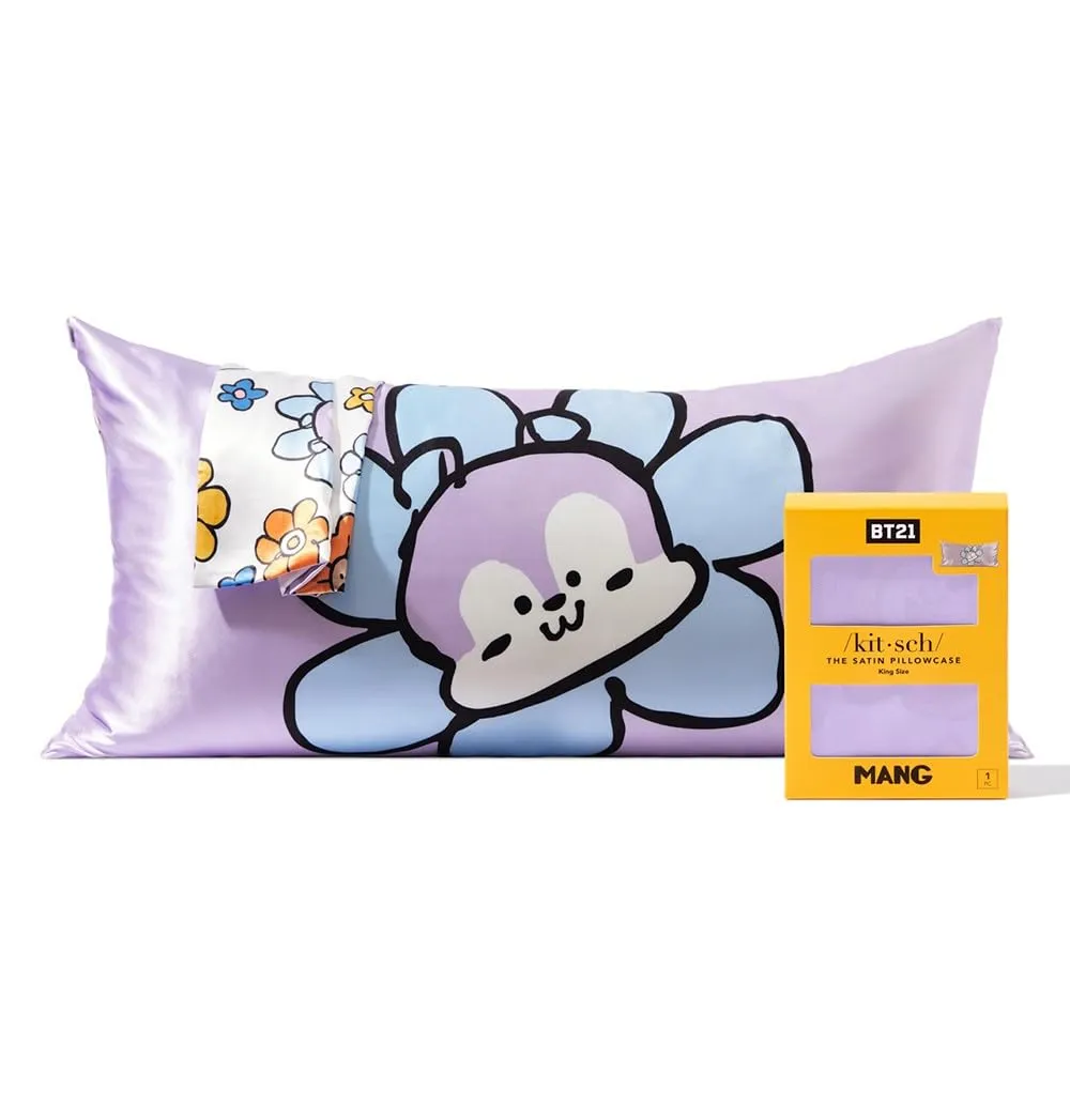 Kitsch Satin Pillowcase with Zipper for Hair & Skin, Softer Than Silk Pillow Cases Queen, Smooth Pillow Covers, Machine Washable, Wrinkle-Free, Cooling Satin Pillow Cases Standard Size 19"x26", Ivory