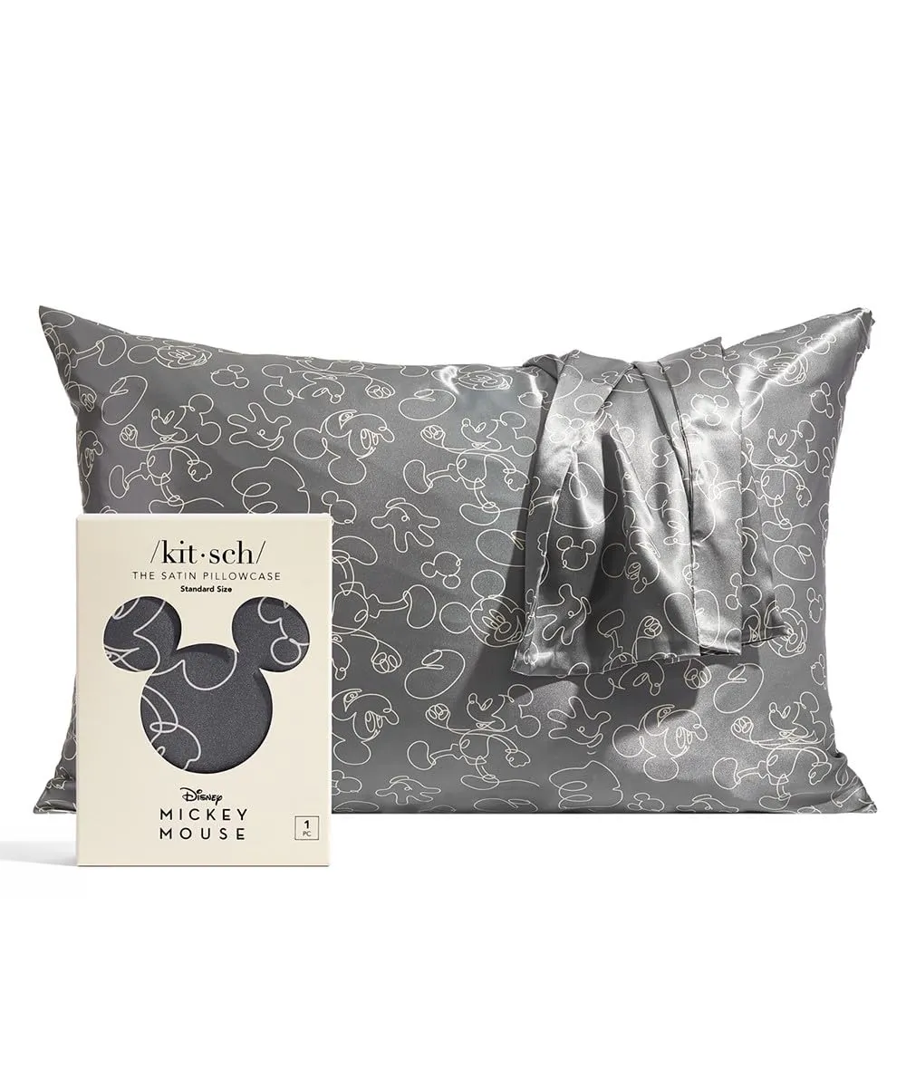 Kitsch Satin Pillowcase with Zipper for Hair & Skin, Softer Than Silk Pillow Cases Queen, Smooth Pillow Covers, Machine Washable, Wrinkle-Free, Cooling Satin Pillow Cases Standard Size 19"x26", Ivory