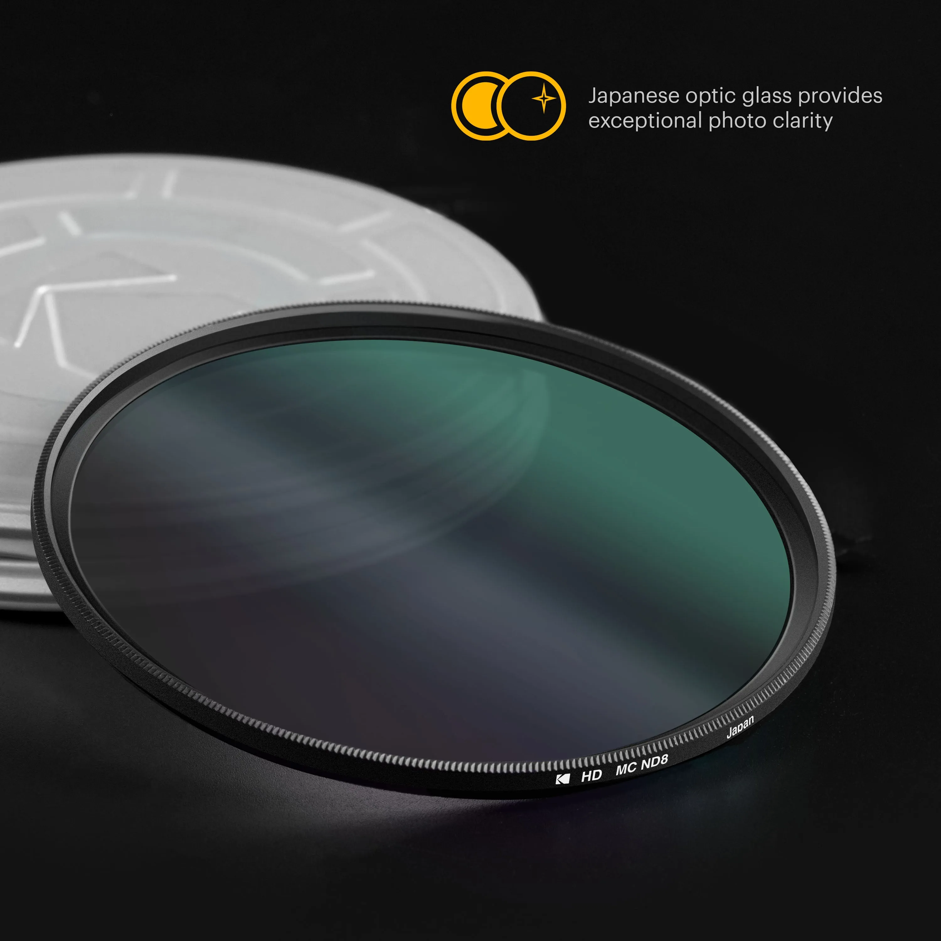 KODAK Neutral Density Filter 37mm-105mm Set Pack of 3 ND2, ND4 & ND8 Filters