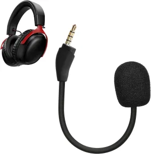 kwmobile Microphone Compatible with Kingston HyperX Cloud III - Replacement Mic for Gaming Headphones - Black