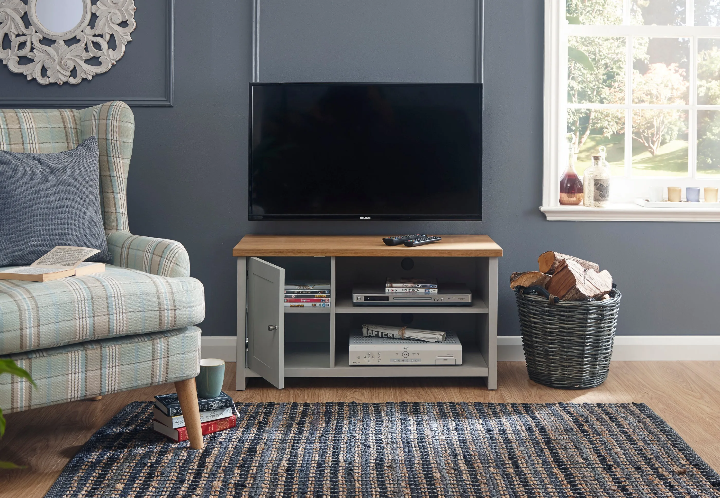Lancaster Small Tv Cabinet Grey