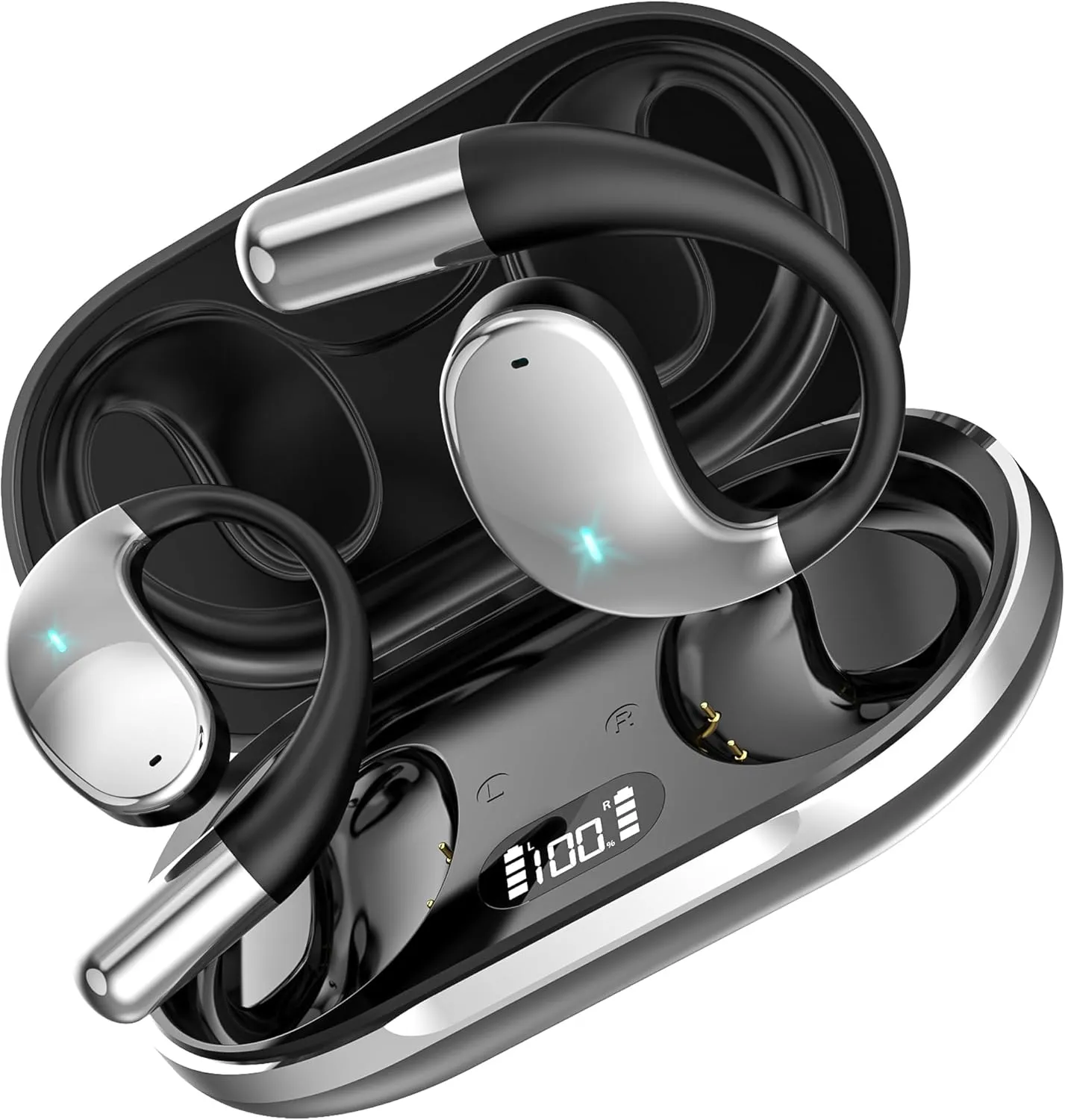 Language Translation Wireless Earbuds, 3-in-1 AI Translator Earbuds with 134 Language Real-Time Translation Device, 60h Long Life and HiFi Sound, fit iOS and Android, Suitable for Travel Learning