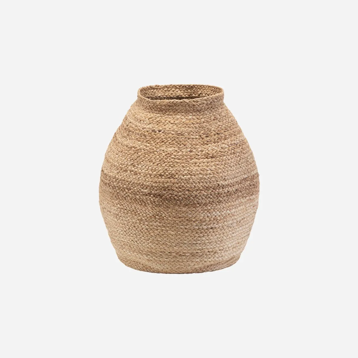 Large Bulbous Jute Basket - Natural