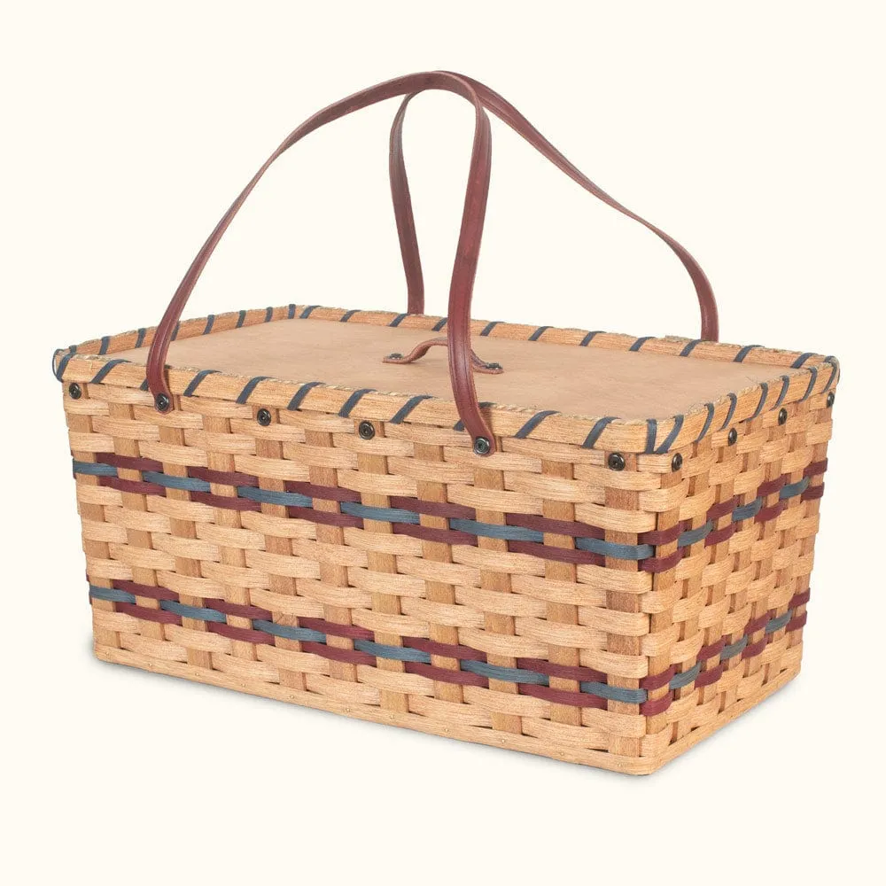 Large Picnic Basket | Old-Order Amish Woven Picnic Hamper Basket
