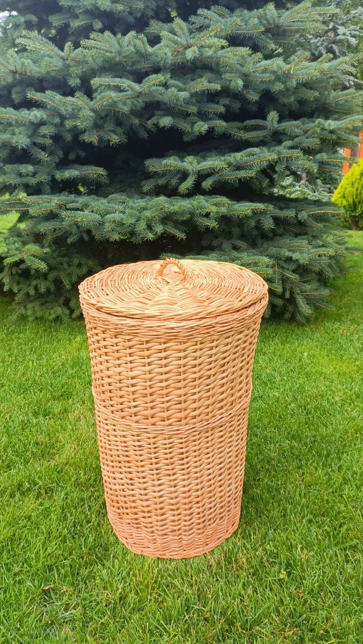 Large Wicker Laundry Basket With Lid