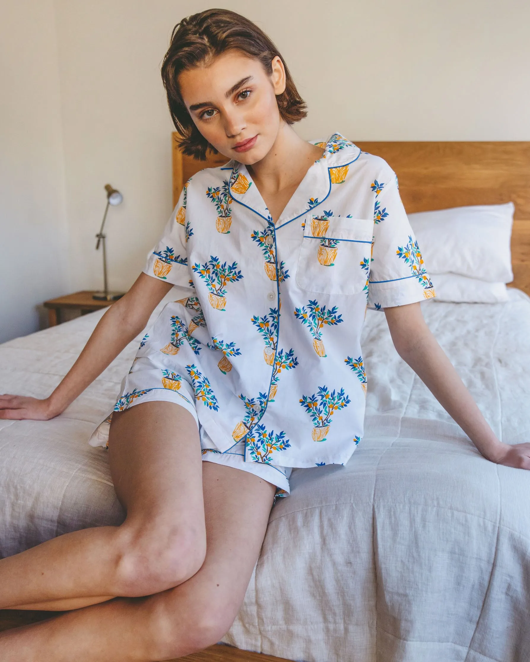 Lemon Tree - Short PJ Set - Cloud